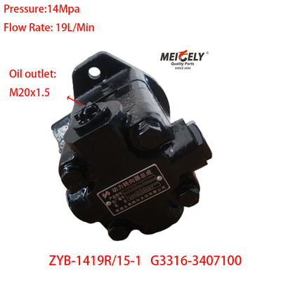 Stok Yeni Yuchai Motor OE G3316-3407100 Servo Direksiyon Pompası
