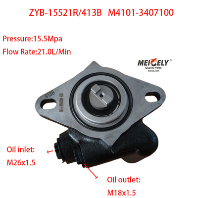 Stok ZYB-15521R/413B Yuchai Direksiyon Vane Pompası M4101-3407100