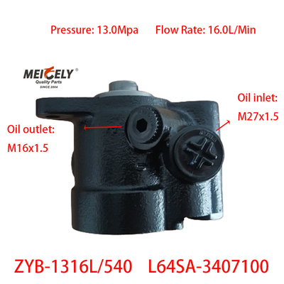 Chaochai 6102 motoru için stok güç direksiyon pompası ZYB-1316L/540