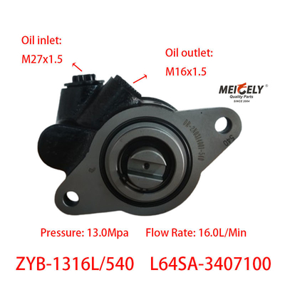 Chaochai 6102 motoru için stok güç direksiyon pompası ZYB-1316L/540