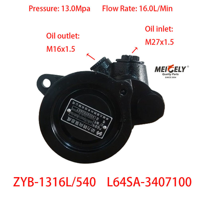 Chaochai 6102 motoru için stok güç direksiyon pompası ZYB-1316L/540