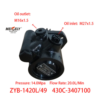 Stok 430C-3407100 6108 Motoru Chenglong için Servo Direksiyon Pompası