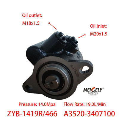 ZYB-1419R/466 YC6108ZLQB için direksiyon güçlendirici pompası A3520-3407100