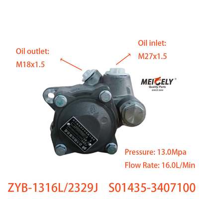 Ucuz ZYB-1316L/2329J Booster Pompa Yuchai Motoru için Güçlü Direksiyon Pompası