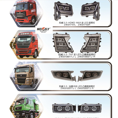 Sinotruck HOWO MAX için tam LED 92101-Y4010XH farlar montajı