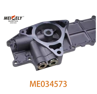 ME034573 6D15 6D16 dizel motor için yağ soğutucu kapağı