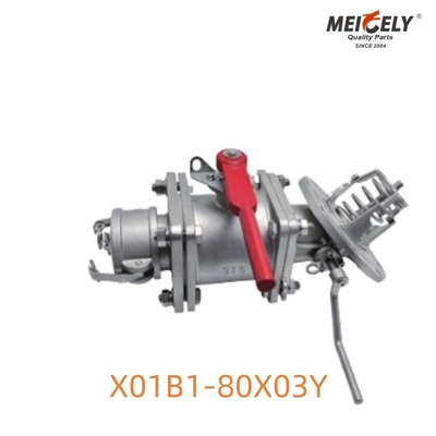 X01B1-80X03Y Tank Kamyonu için Kelebek Valf Montajlı Ayak Valfi