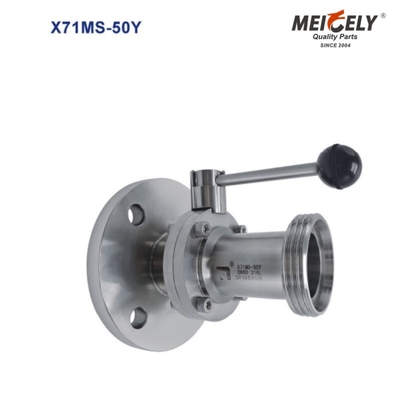 Sanitary Aseptik Örnekleme Valvu Flange Widdop Butterfly Valve For Water Tank Truck