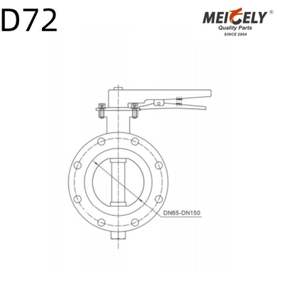 Yüksek Kalite Kelebek Valfi DF71-100 D72 Su Tankı Kamyonu İçin