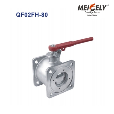 Yüksek Kaliteli Bir-PC Yuvarlak / Kare Flange Top Valfi QF02YH-80 QF02FH-80 Tank için
