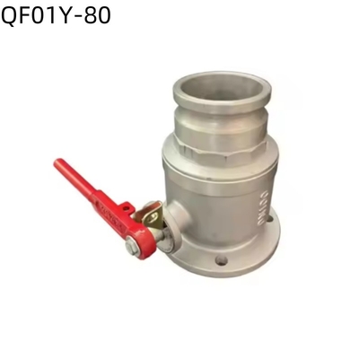 Su tankı kamyonu için tek yönlü / üç yönlü flange top valfi QF01Y-80 DN80