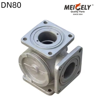 Su tankı kamyonu için tek yönlü / üç yönlü flange top valfi QF01Y-80 DN80
