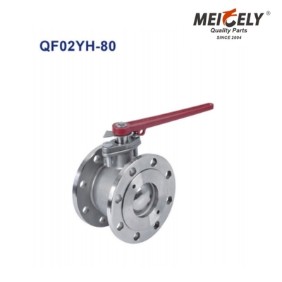Yüksek Kaliteli Bir-PC Yuvarlak / Kare Flange Top Valfi QF02YH-80 QF02FH-80 Tank için
