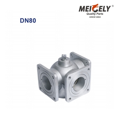 Su tankı kamyonu için tek yönlü / üç yönlü flange top valfi QF01Y-80 DN80